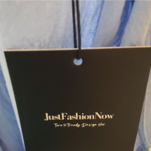 Just Fashion Now Blue Shirt Dress size Medium NEW WITH TAGS - Picture 7 of 7